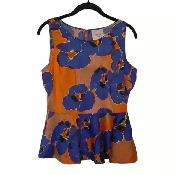 🐅🐾💜🧡 Studded Peplum Romeo and Juliet Couture blouse 💜🧡🐅🐾 - Picture 1 of 6